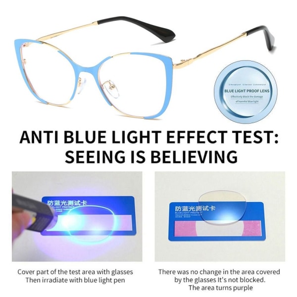 Anti-Blue Light Glasses Pyöreät silmälasit PUNAINEN Red