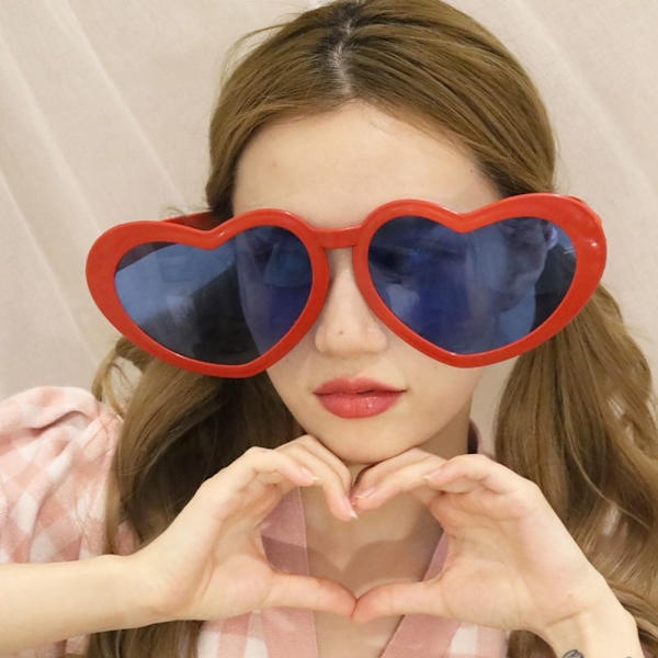 Isot lasit Peach Heart lasit PUNAINEN Red