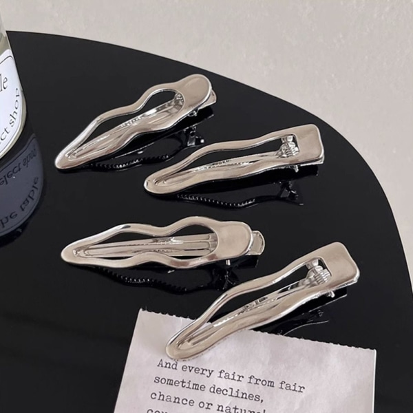 3 ST. Wave Barrettes Duckbill Clip ARC CURVE CLIP ARC CURVE CLIP Arc curve clip