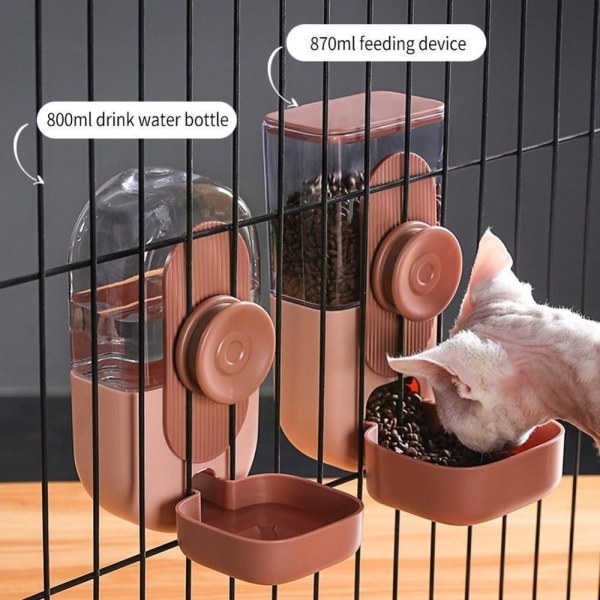 Kissakoiran riippuva vesiannostelija Kiinteä riippuva vedenkeitin PINK pink feeder-feeder