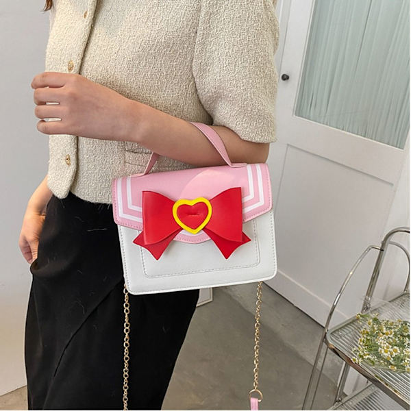 Kawaii Messenger Bag Chain Bags SVART black