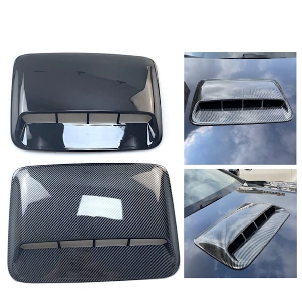 Bil Sideskærm Air Vent Hood Scoop SORT Black