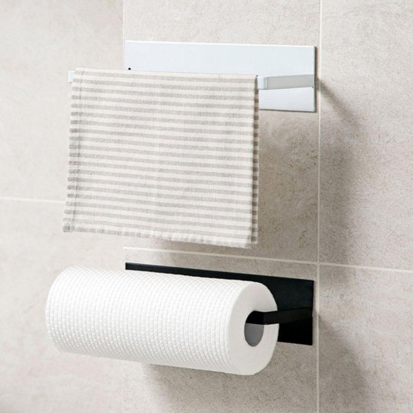 Papirhåndklædeholder Toiletpapirhylde SORT Black