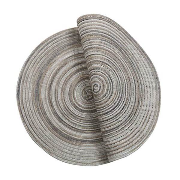 2stk Runde dækkeservietter Bordmåtter KAFFE 2STK-38CM Coffee 2pcs-38cm