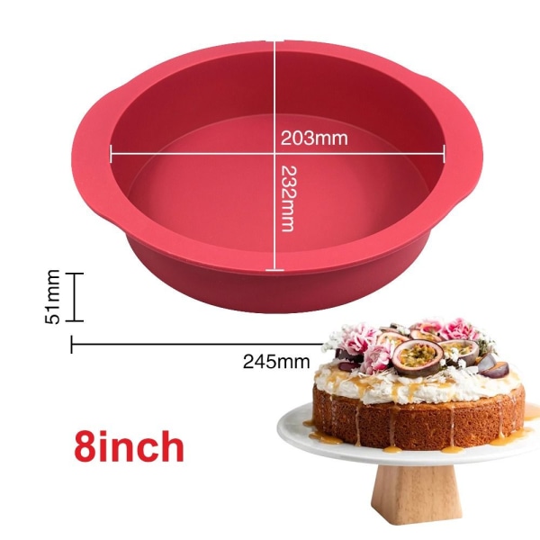 Rund silikoneform kageform 4INCH 4inch