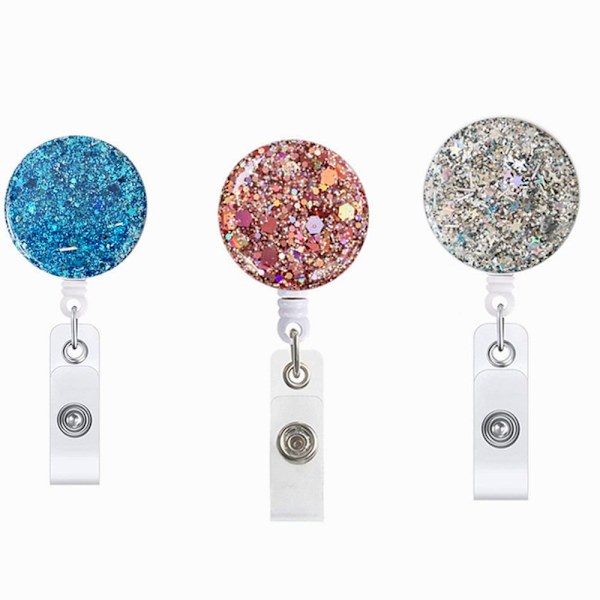 3 Stk Nøglering Badge Holder Badge Reel