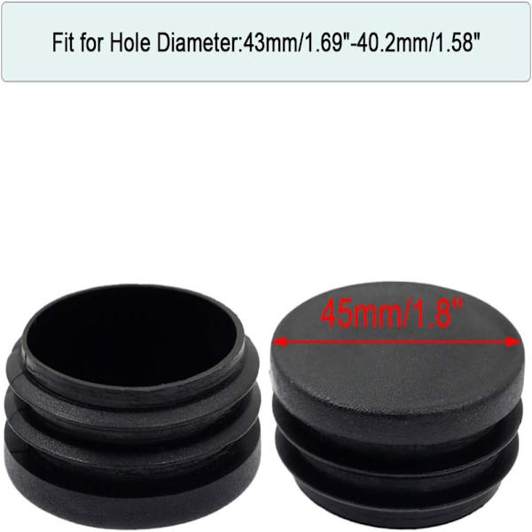 10 st Runda Plastplugg Cap Rör Rör Cap 10PCS