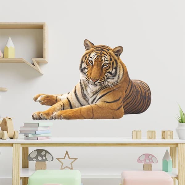 3D Tiger Wall Sticker Vivid Tiger Decals 4 4 4