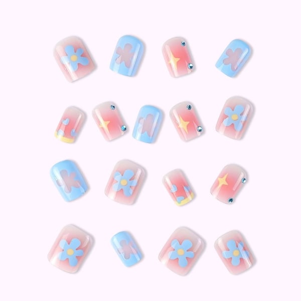 Fake Nails Medium Længde Firkantet Hoved