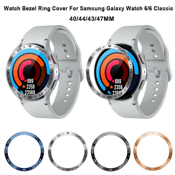 Bezel Ring Cover Beskyttelsesramme SORT 44MM 44MM black 44mm-44mm