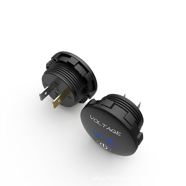 Digital Voltmeter Batterikapacitetsmåler BLÅ Blue