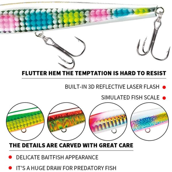 sjunkande Minnow Baits Fish Hooks J J J