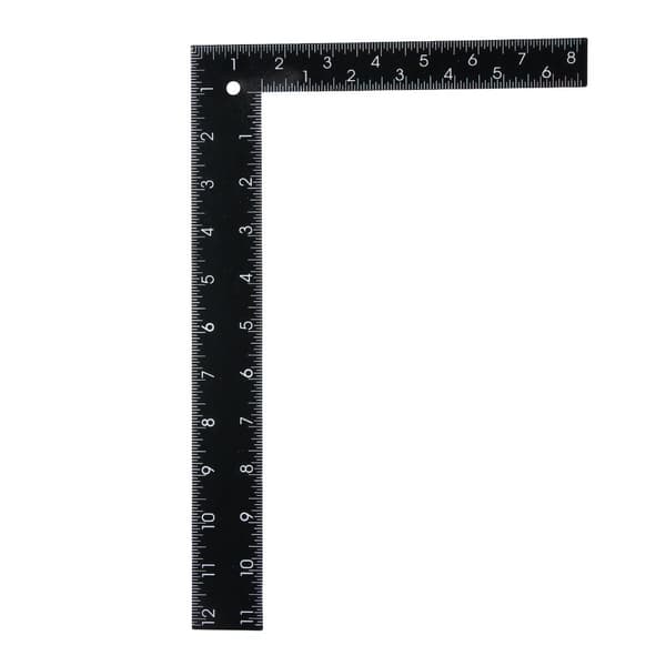 Vinkel lineal sort metal