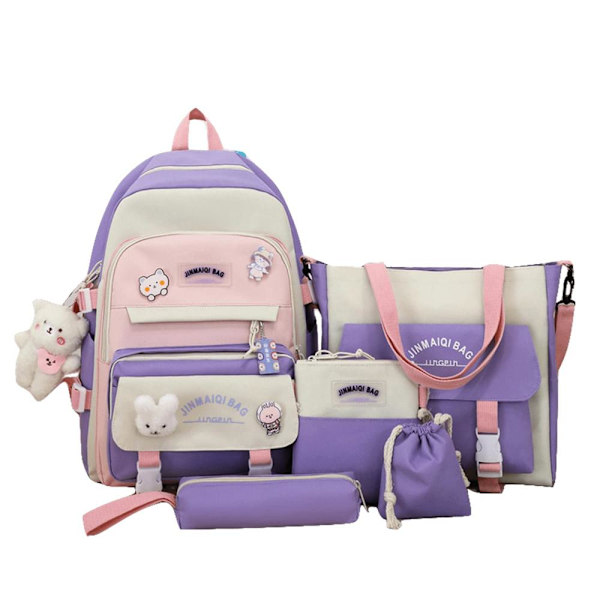 5 st söta ryggsäckar Combo Set pink