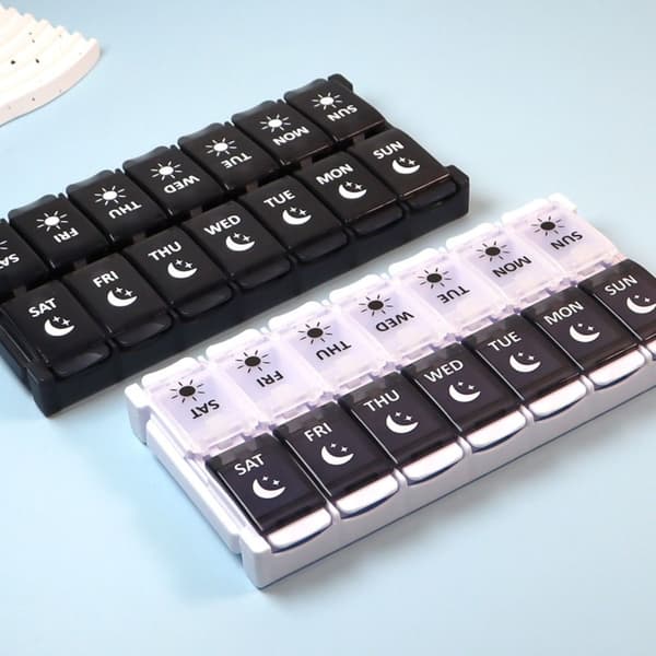 7Days Pill Box 14 Grids Weekly Medicine Container 2 2 2