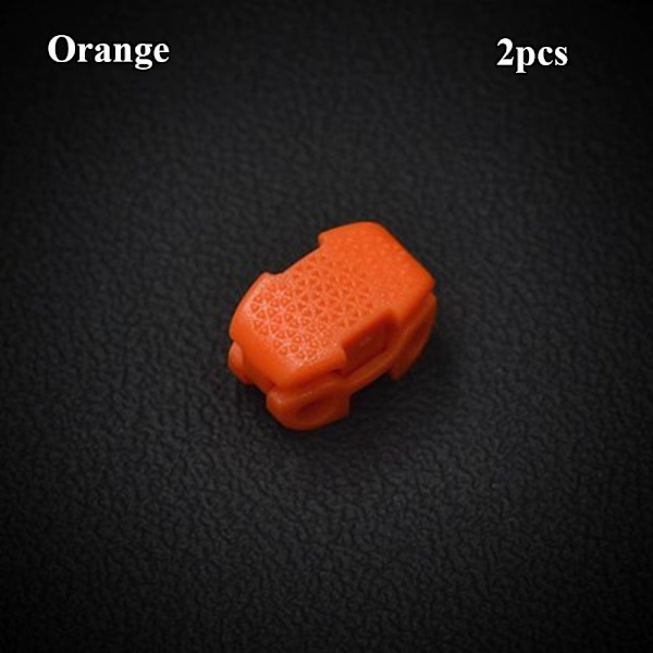 2stk Fjedersnor Låse Toggle Stopper ORANGE Orange