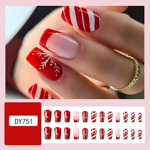 Christmas French Fake Nails False Nail 2 2 2