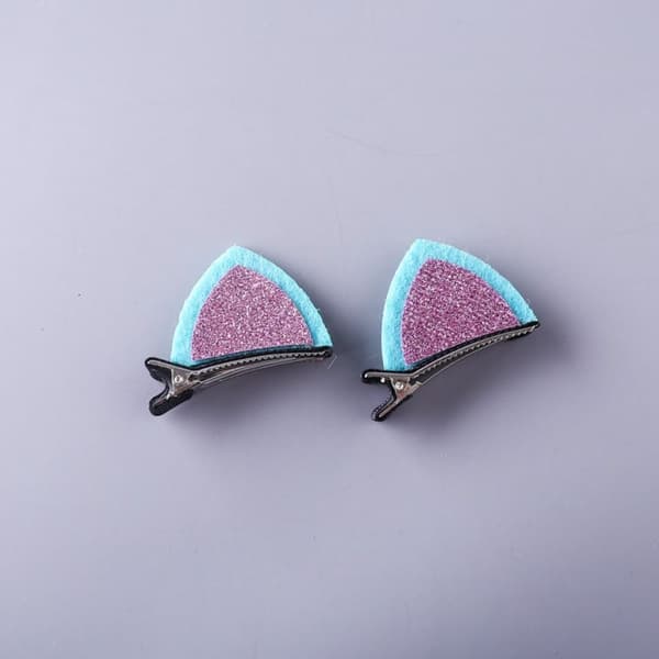 Cat Ear Hårklämmor Glitter Hårnålar 2 2 2