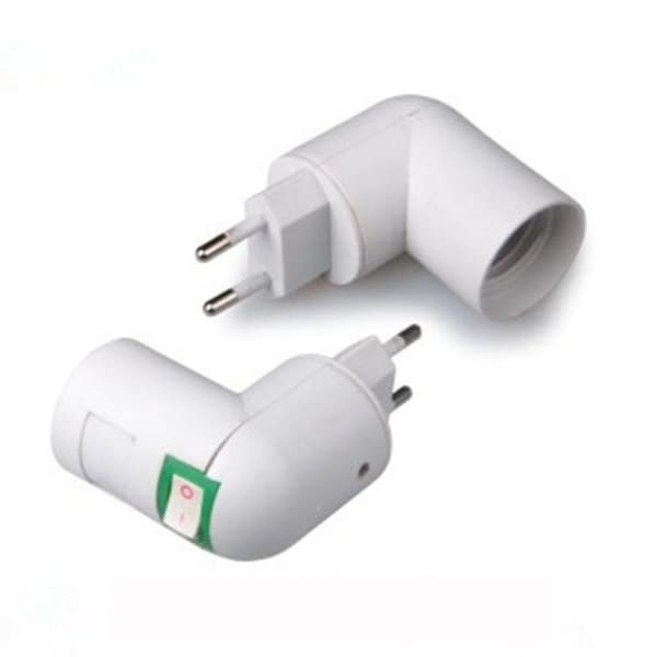 Skruekonverter E27 Pære Lys Base EU STIK EU STIK EU Plug