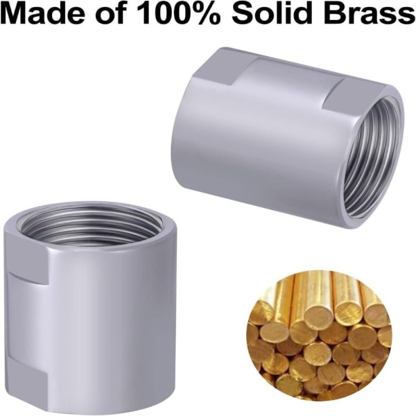 2 STK Brusekobling Messing Rør Fitting Brusehoved Converter 2PCS
