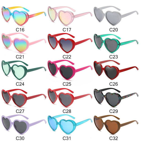Polariserede hjertesolbriller Hjerteformede solbriller C27 C27 C27
