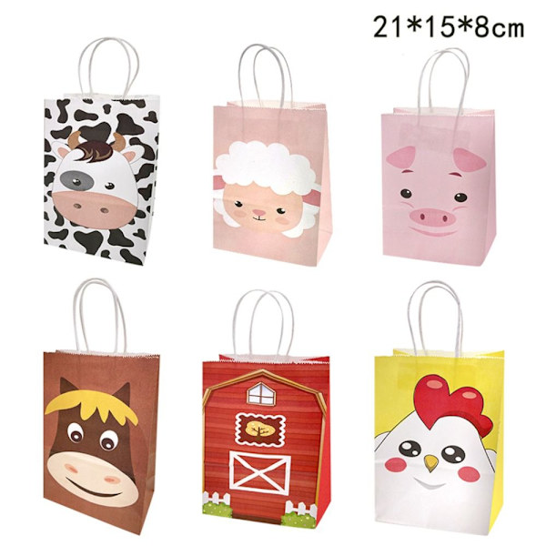 6ST Presentpapperspåsar Presentförpackning FÅR FÅR Sheep
