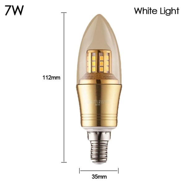 LED lyspære e14 7WWHITE LYS HVIT LYS 7WWhite Light