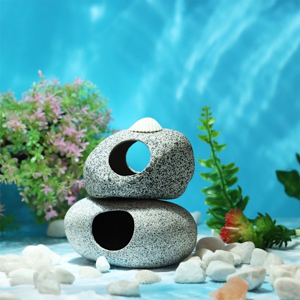 2PCS Aquarium Cave Decorations Hidden Cavern Fish Tank