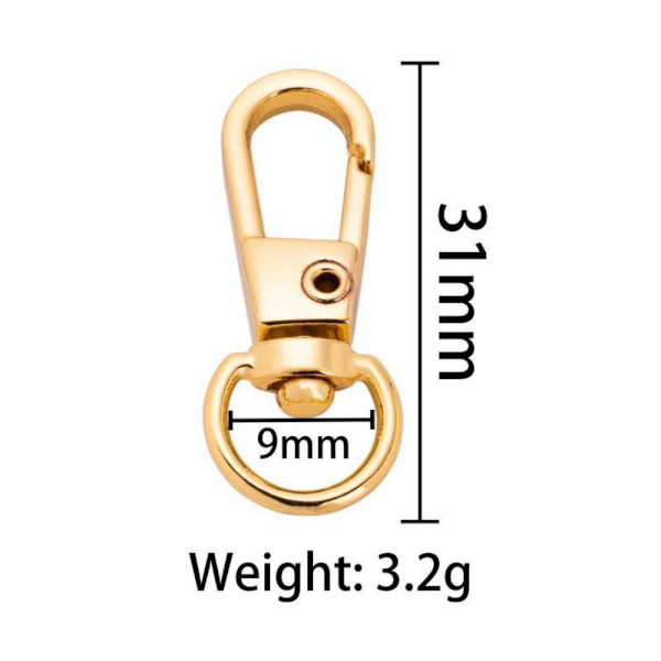 10 st Metal Snap Hook Dragspännen BRONS Bronze