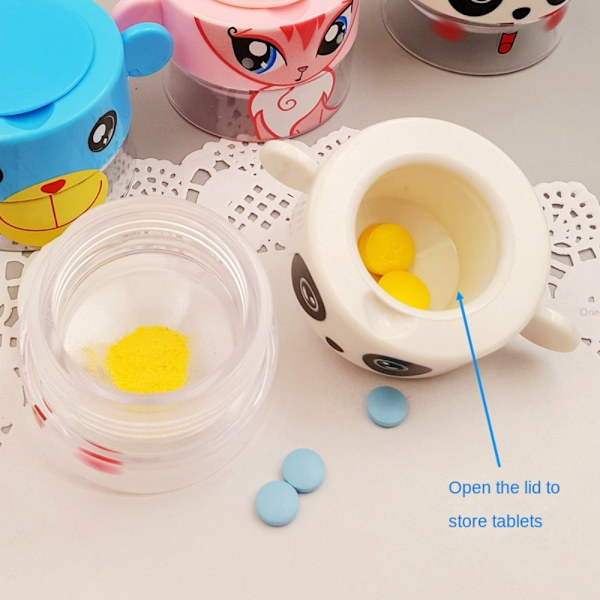 Pill Pulverizer Tablettimylly 2kpl PUNKKI JA SININEN 2kpl PINK JA 2pc pink and blue