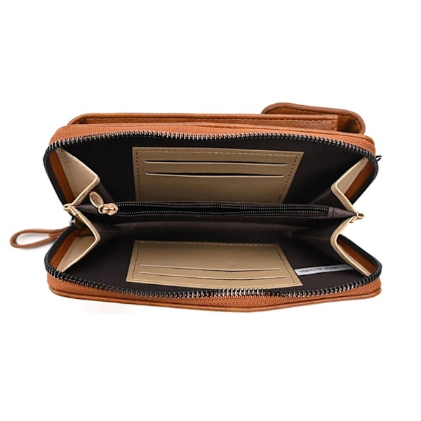 Clutch Wallet Crossbody nahkalaukku PUNAINEN Red