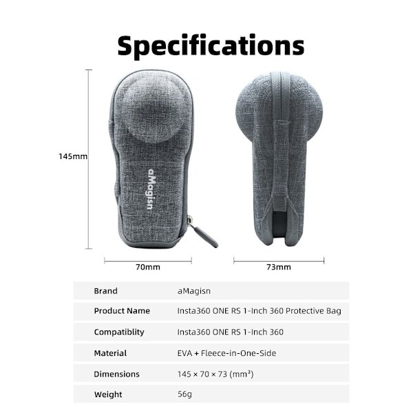 Säilytyspussin suojakotelon case grey