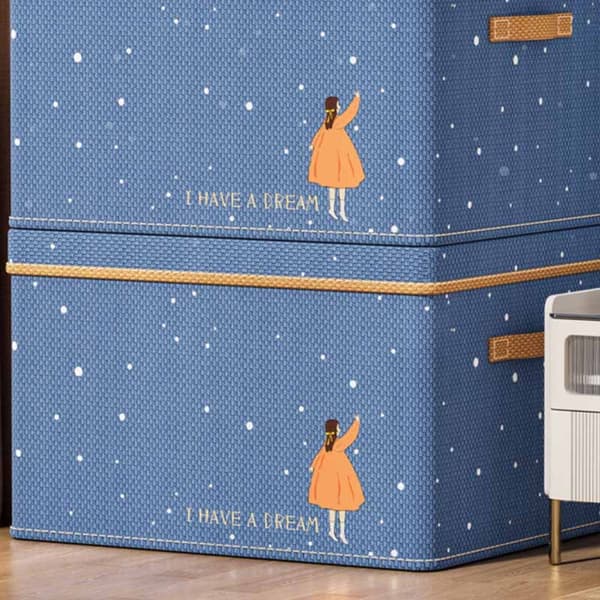 Quilt Opbevaringspose Tøj Opbevaringspose BLÅ L blue L