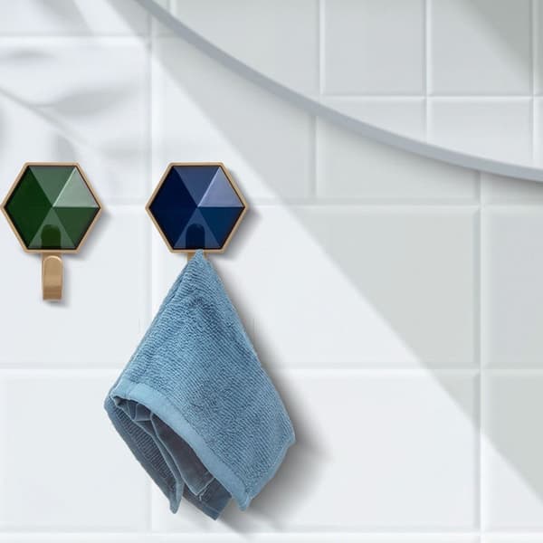 4ST Väggkrokar Handdukskrok BLÅ Blue