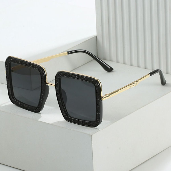 Kvadrat solbriller Oversized solbriller SORT-SORT Black-Black