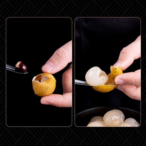 2 stk Longan Lychee Corer Peel fjerner frukt og grønnsaker 2Pcs