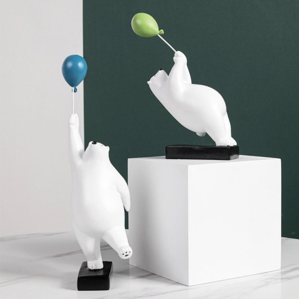 Flying Bear Figurines Ballon Isbjørn Ornamenter B B B