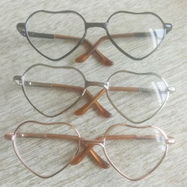 Cute Heart Frame Plush Doll Eyeglasses 4 4 4