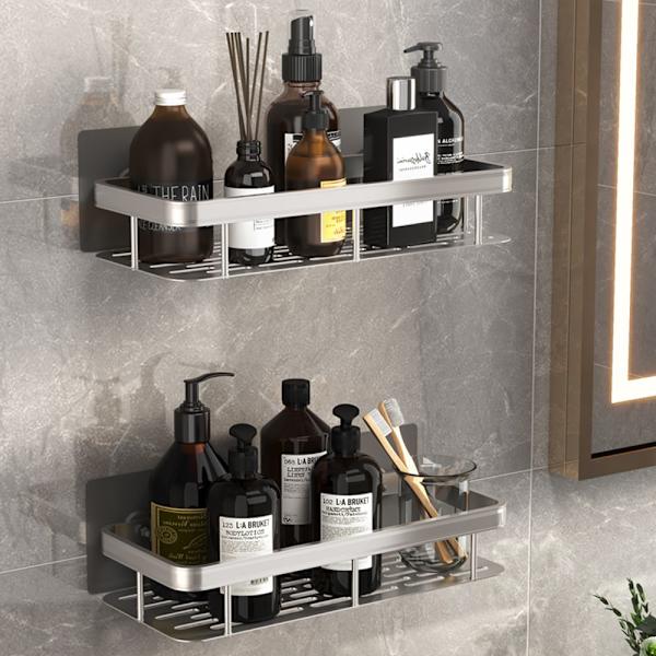 Hjørne Brusehylde Badekar Organiseringshylde SORT REKTANGEL black rectangle 2pcs