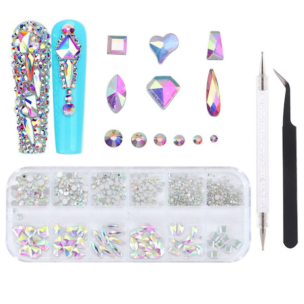 12Gird Box Nail Art Diamond Rhinestones STYLE C STYLE C Style C