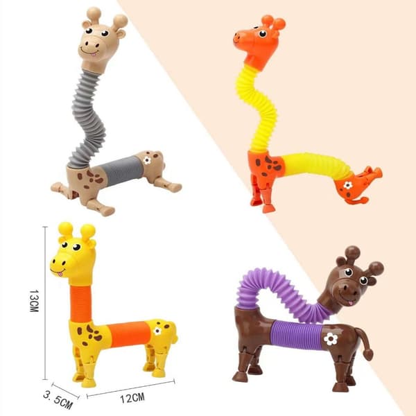 3 STK Giraffe Pop Tuber Dyre Suger Leker GIRAFFE-B GIRAFFE-B Giraffe-B