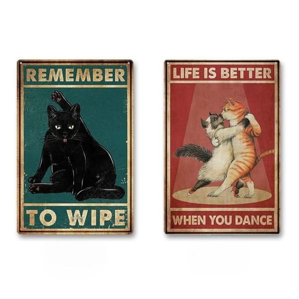 Pooper du Katteskilt Kat Badeværelsesindretning TYPE 1 TYPE 1 TYPE 1