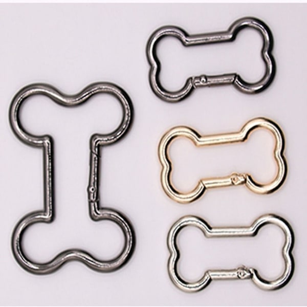 2 stk Spring Ring Spænder Karabinhagepunge Håndtasker SORT 35X53MM Black 35x53mm
