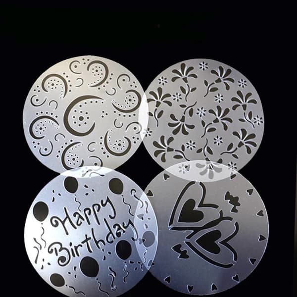2Pack Cake Stencils Flower Spray Form 2Packs