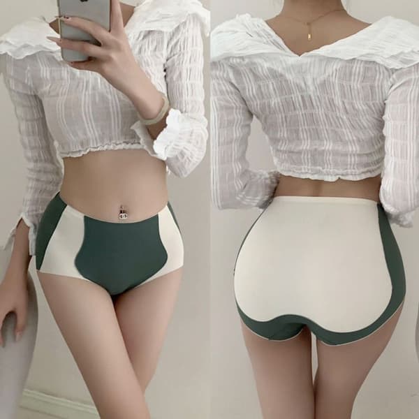 Hip Lifting Colour Panel Trusser Ice Silk Shaping Briefs SORT L black L