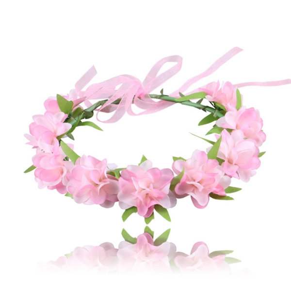 Brud Hår Kransar Blomma Hårband ROSA pink