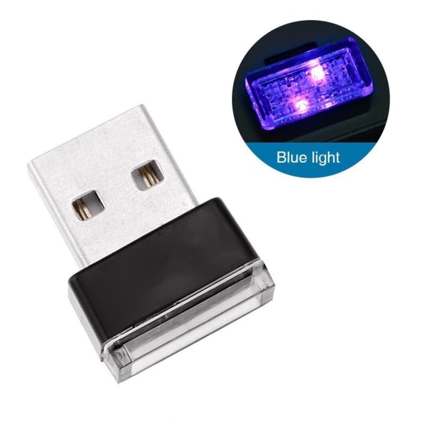 Bilinredningsbelysning USB LED BLÅ blue