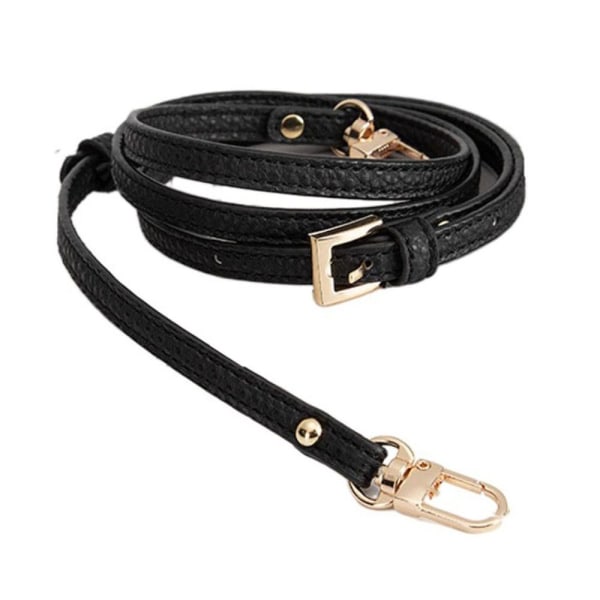 Håndveskebelter i ekte skinn SORT REM SORT REM Black Strap