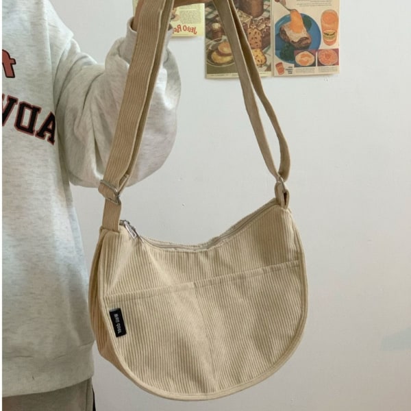 Kanvas axelväska Crossbody väska KHAKI khaki