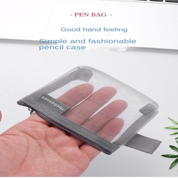 4 kpl Mesh File Bag palapelin säilytyslaukku HARMAA Gray